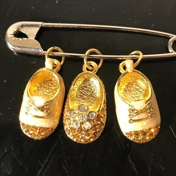 Firenza Baby Shoes 3 Shoe Charm Vtg Deadstock NWT Boy Girl Mothers day Gift Mom - Picture 1 of 5